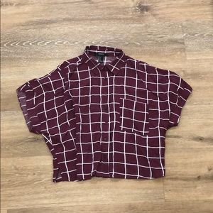 Cropped button up shirt